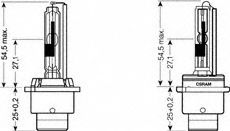 Лампа накаливания OSRAM 66250 (фара дальнего света, основная фара)