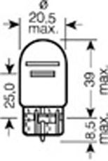 Лампа накаливания OSRAM 7515 (фонарь сигнала торможения/задний габаритный огонь, задняя противотуманная фара, стояночные огни, фара дневного освещения)