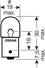 Лампа накаливания OSRAM 5008ULT-02B ( фонарь сигнала торможения, внутреннее освещение, фонарь освещения багажника, подкапотная лампа, стояночные огни / габаритные фонари)