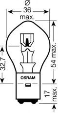 Лампа накаливания OSRAM 7323 (фара дальнего света, основная фара)