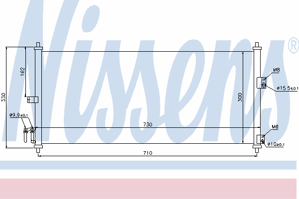 Радиатор кондиционера NISSENS 94616