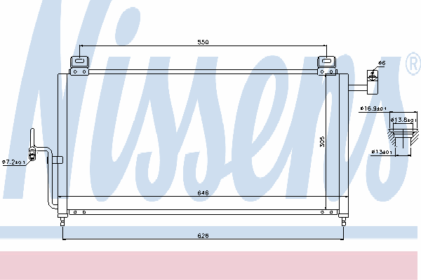 Радиатор кондиционера NISSENS 94720
