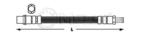 Тормозной шланг MEYLE 014 042 0012