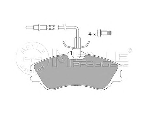 Тормозные колодки MEYLE 025 231 2419/W
