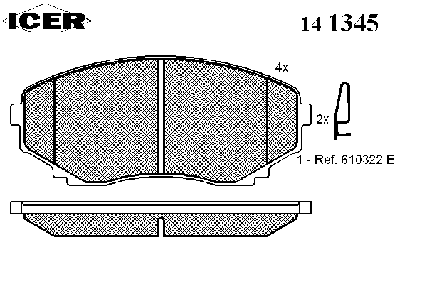 Тормозные колодки ICER 141345