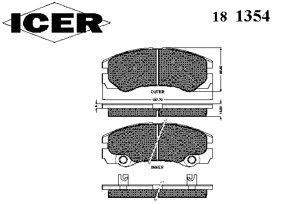 Тормозные колодки ICER 181354