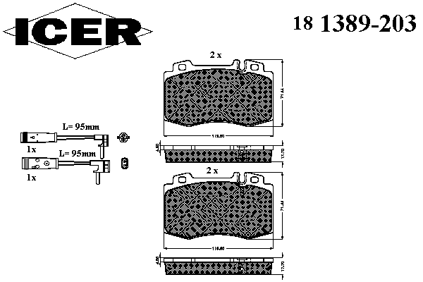 Тормозные колодки ICER 181389-203