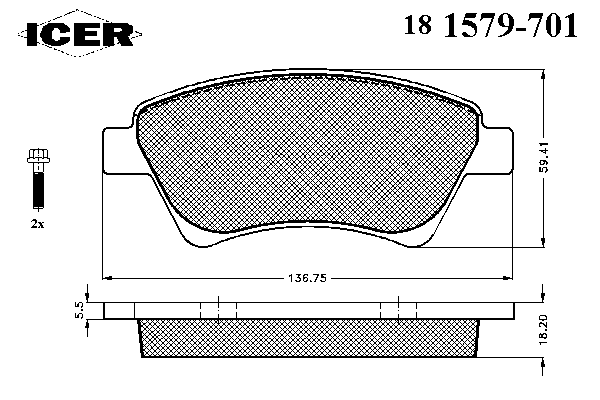 Тормозные колодки ICER 181579-701