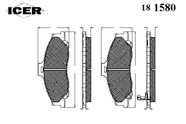 Тормозные колодки ICER 181580