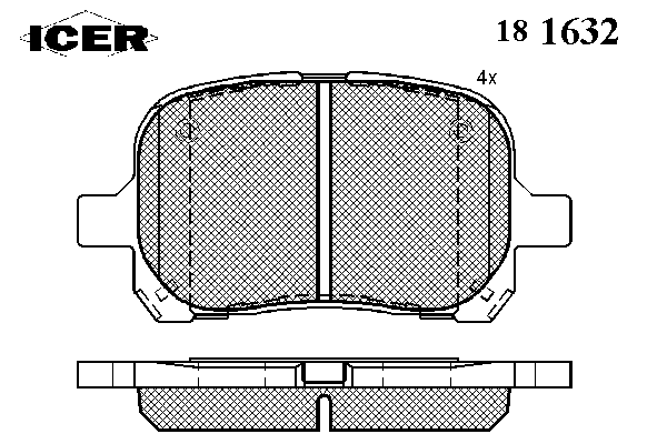 Тормозные колодки ICER 181632