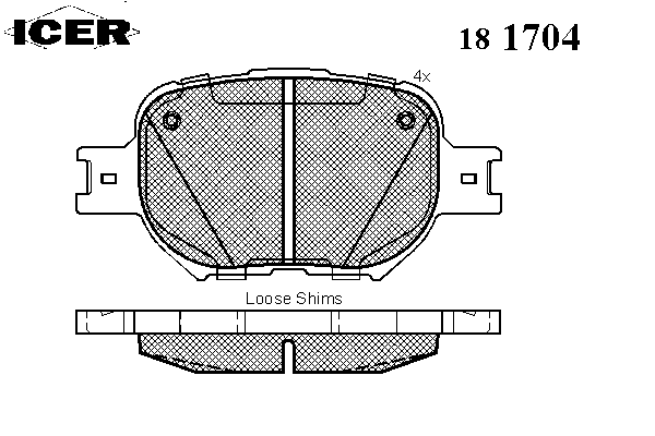 Тормозные колодки ICER 181704