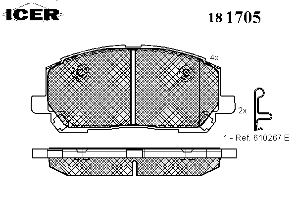 Тормозные колодки ICER 181705