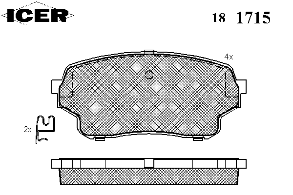 Тормозные колодки ICER 181715