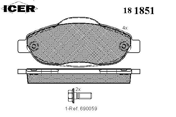 Тормозные колодки ICER 181851