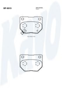 Тормозные колодки KAVO PARTS BP-8015