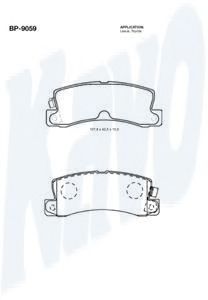 Тормозные колодки KAVO PARTS BP-9059