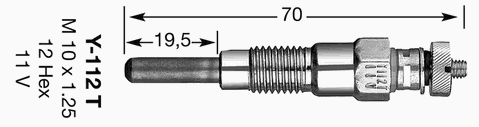 Свеча накала NGK 6327