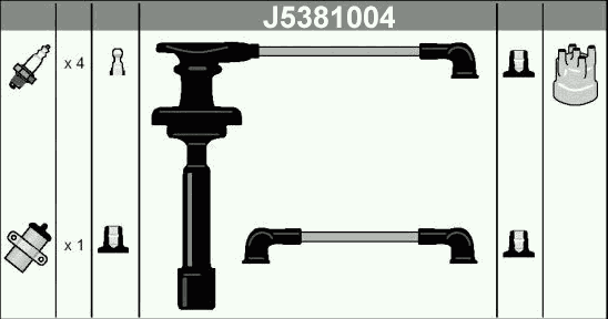 Комплект високовольтних проводів NIPPARTS J5381004