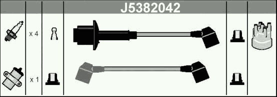 Комплект высоковольтных проводов NIPPARTS J5382042