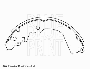 Комплект гальмівних колодок, гальмівна система BLUE PRINT ADC44122