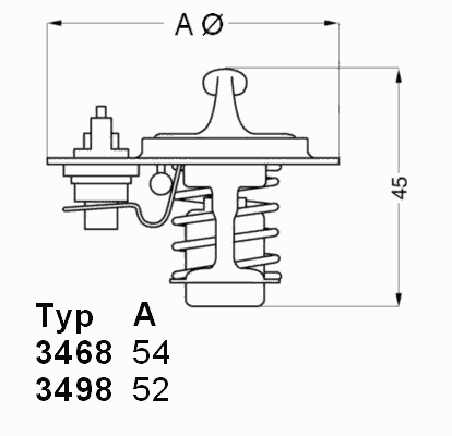 Термостат WAHLER 3498.88D