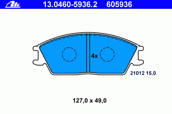 Тормозные колодки ATE 13.0460-5936.2