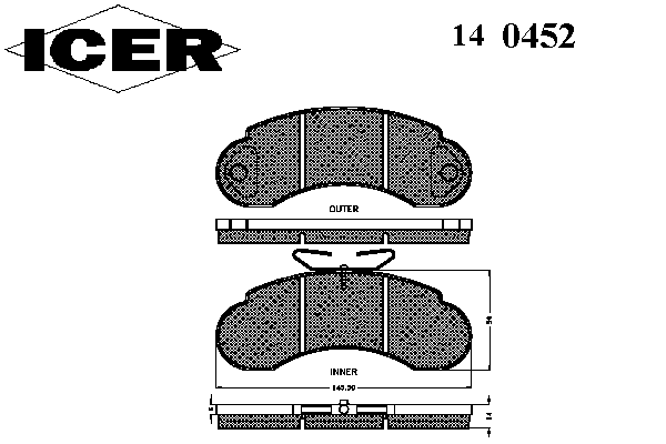 Тормозные колодки ICER 140452