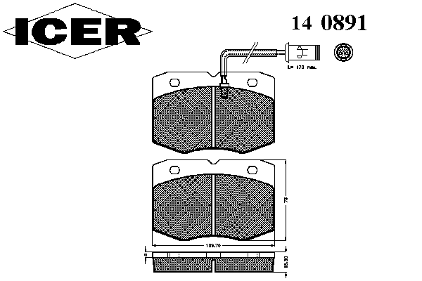 Тормозные колодки ICER 140891