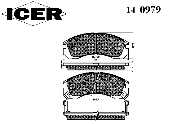 Тормозные колодки ICER 140979