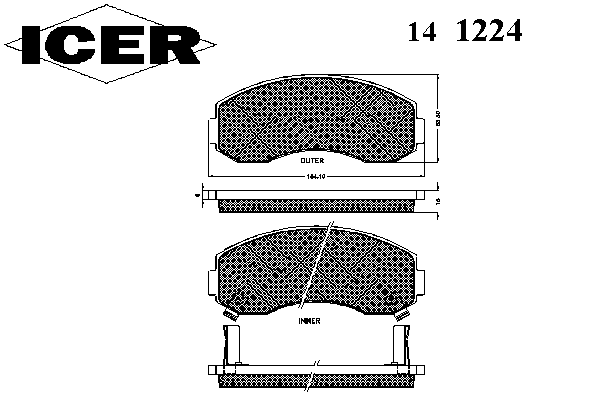 Тормозные колодки ICER 141224