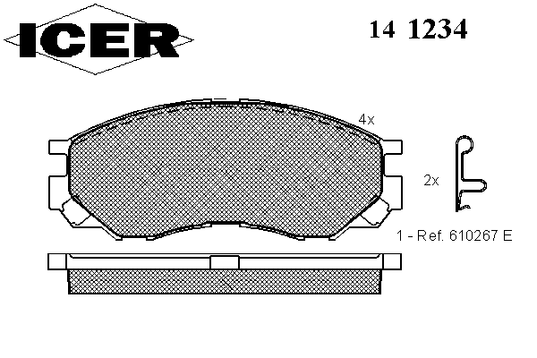 Тормозные колодки ICER 141234