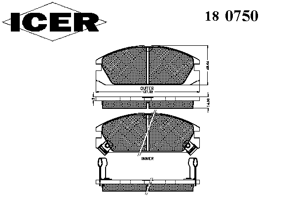 Тормозные колодки ICER 180750