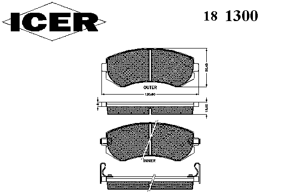 Тормозные колодки ICER 181300