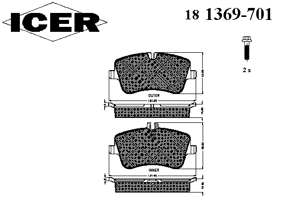 Тормозные колодки ICER 181369-701