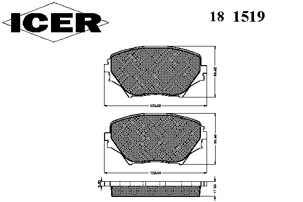 Тормозные колодки ICER 181519