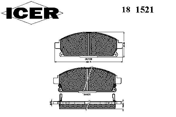 Тормозные колодки ICER 181521