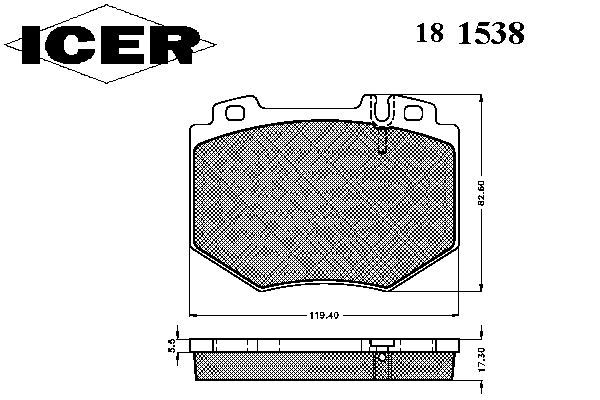Тормозные колодки ICER 181538
