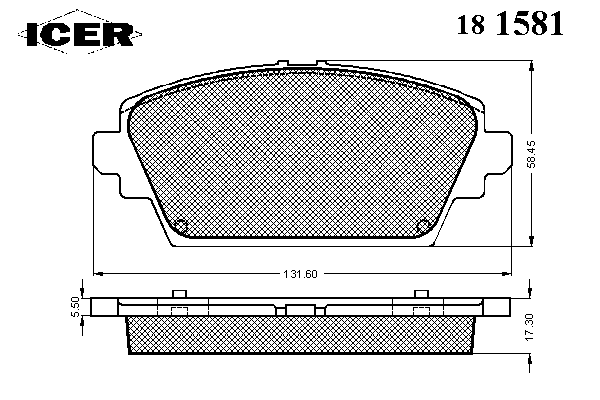 Тормозные колодки ICER 181581