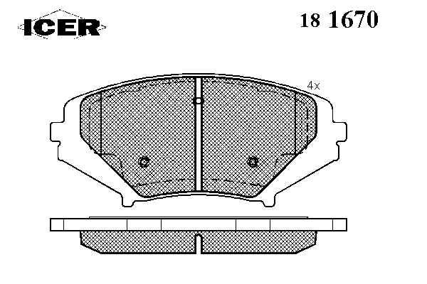 Тормозные колодки ICER 181670