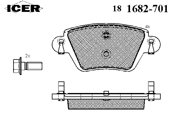 Тормозные колодки ICER 181682-701