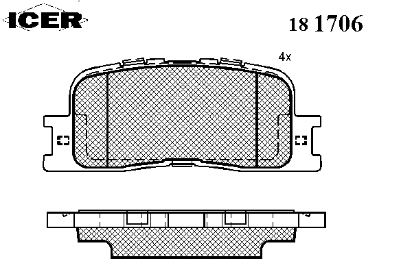 Тормозные колодки ICER 181706