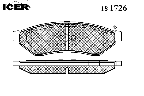 Тормозные колодки ICER 181726