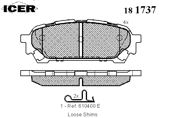 Тормозные колодки ICER 181737