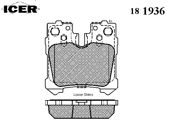 Тормозные колодки ICER 181936