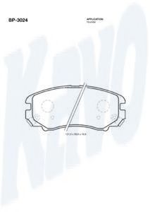 Тормозные колодки KAVO PARTS BP-3024