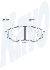 Тормозные колодки KAVO PARTS BP-8020