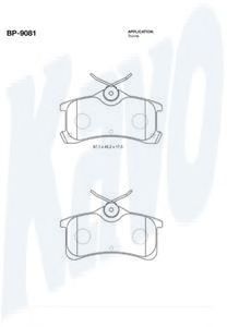 Тормозные колодки KAVO PARTS BP-9081