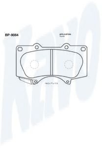 Тормозные колодки KAVO PARTS BP-9084