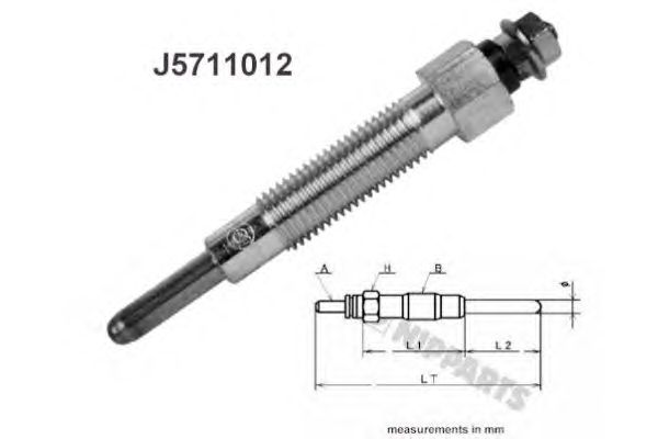 Свеча накала NIPPARTS J5711012
