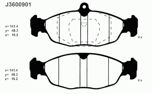 Тормозные колодки NIPPARTS J3600901